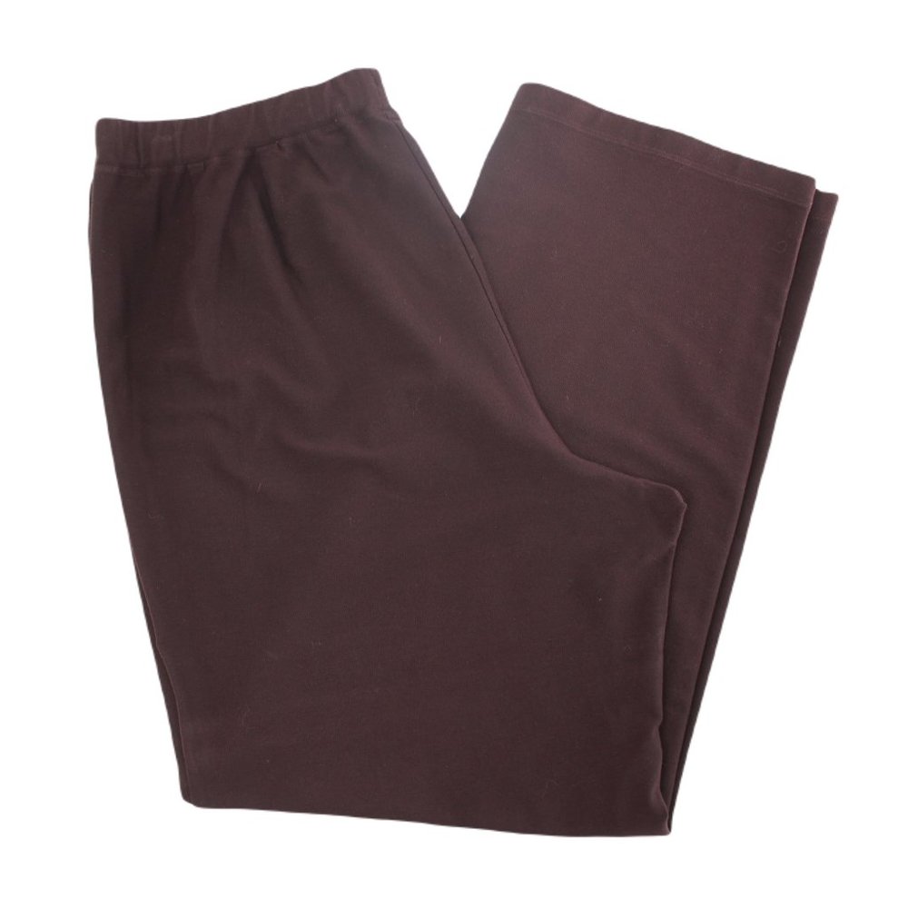 Eileen Fisher Woman Knit Pants Dark Brown Stretch Wool Blend Pull-On Relaxed 1X - Picture 3 of 9